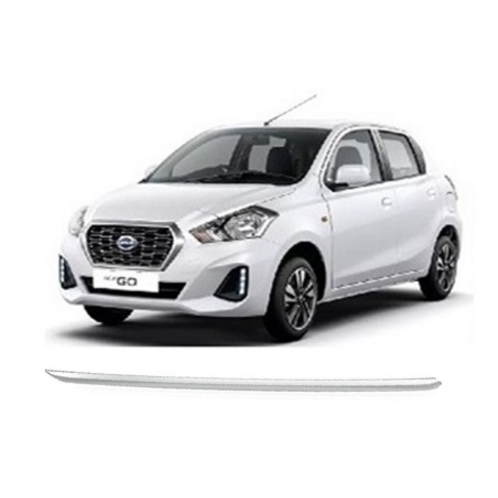 Chrome Trunk  Garnish Compatible with Datsun Go  - Silver 
